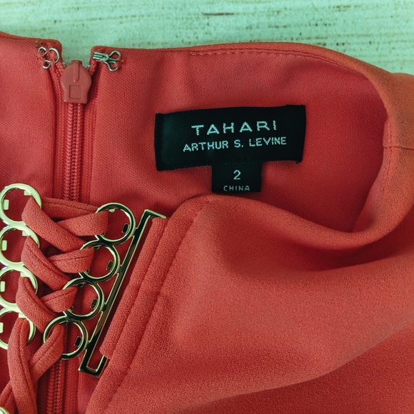 3/$20 Tahari Lace Up Shift Dress - Picture 3 of 7